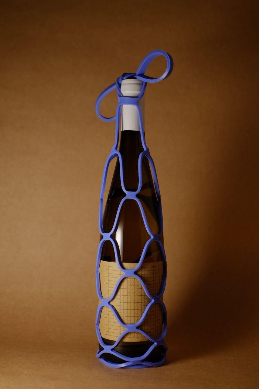 Wine Carrier - Periwinkle Blue